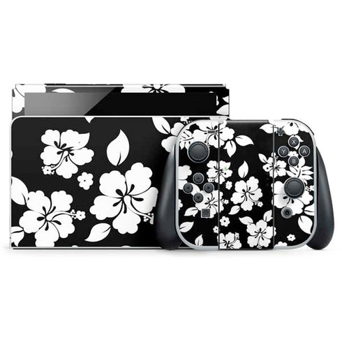 Black and White Nintendo Switch OLED (2021) Skin